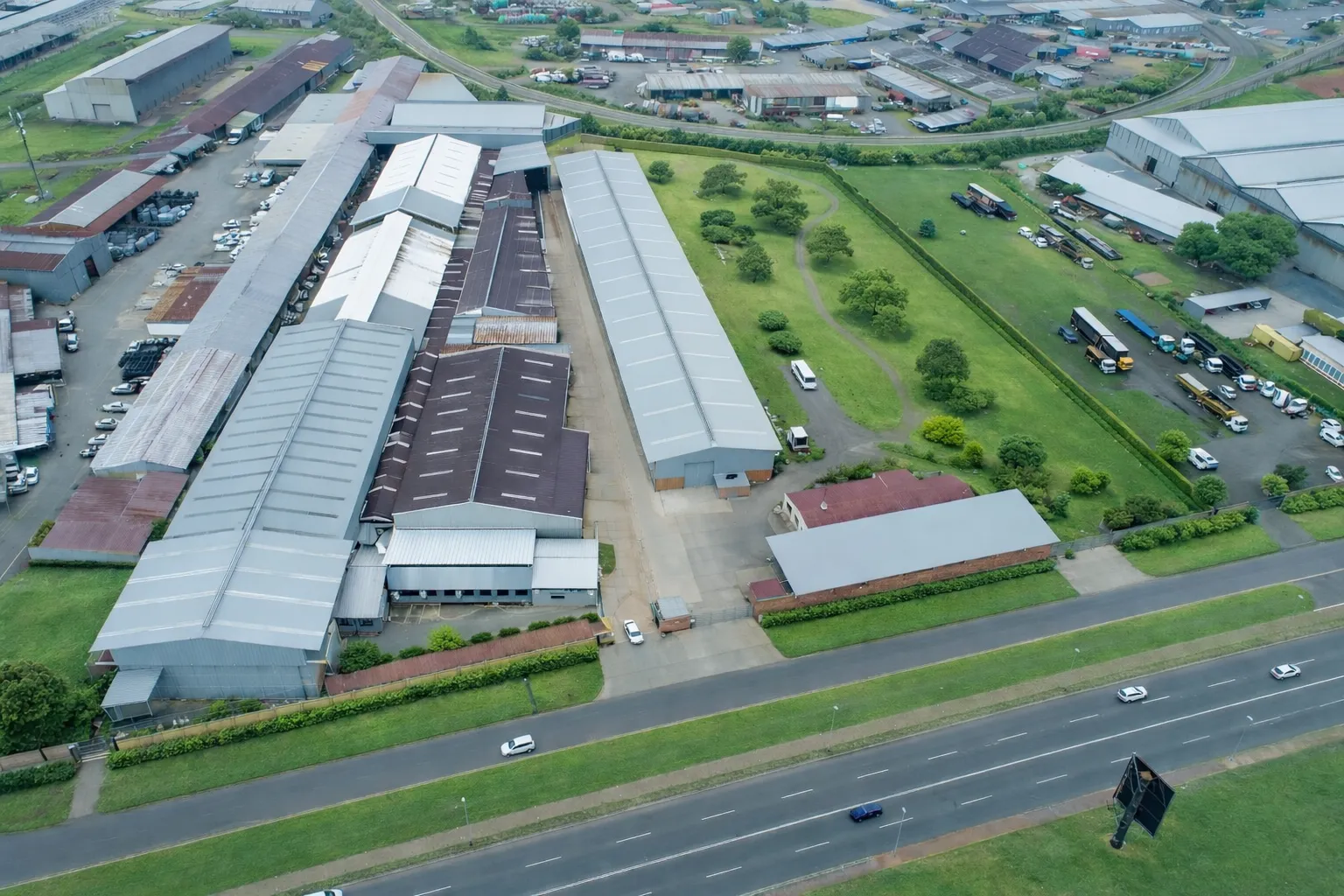 Aerial view of 11,000m² Conbrako facility in Krugersdorp